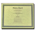 Stock Athletic Award Antique Parchment Certificate